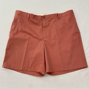 LL Bean Shorts Mens 42 Coral Pink Classic Fit Cotton Chino Preppy Summer 7.5"